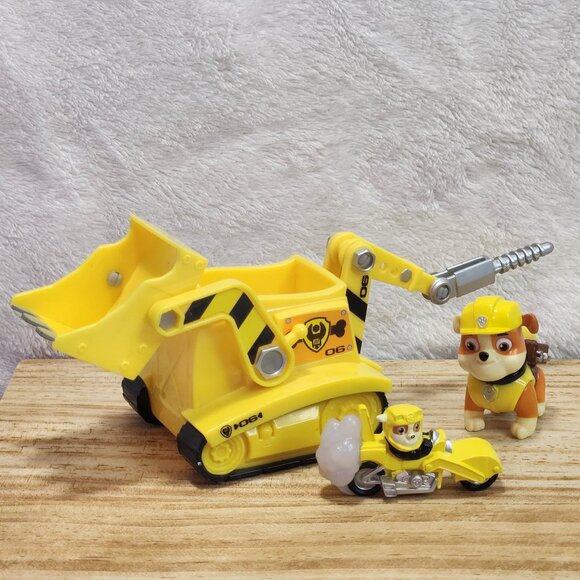 Paw Patrol Rubble Figure and Vehicle Toy - Picture 1 of 8